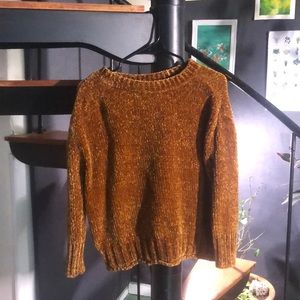 Chenille Style Golden Brown Sweater